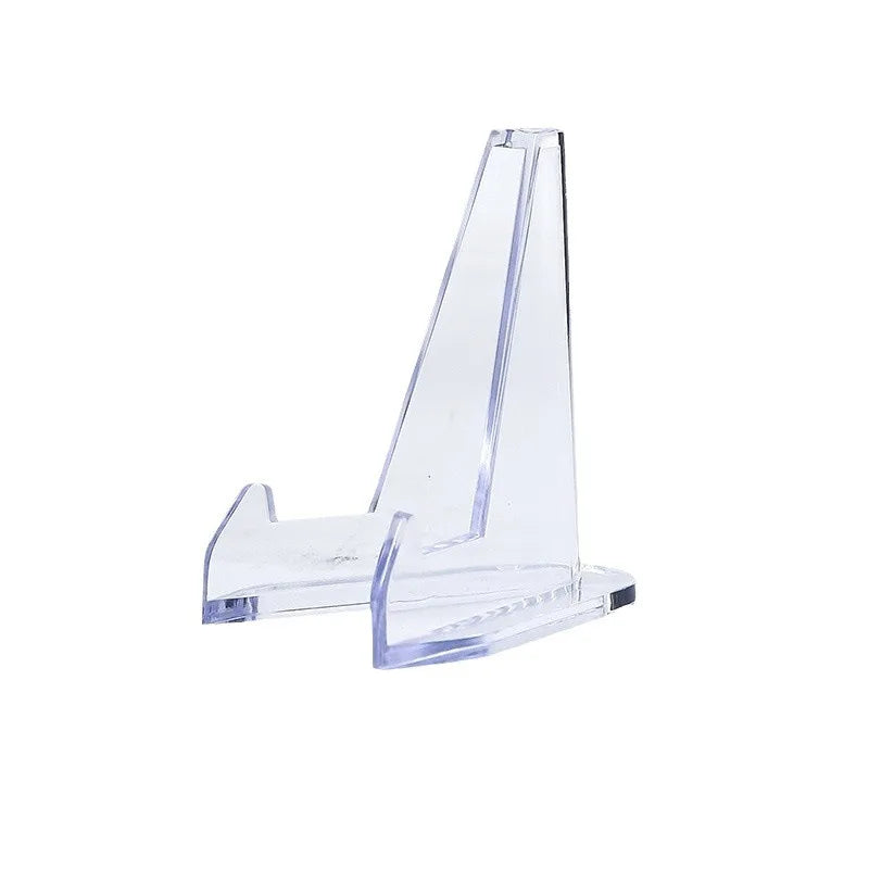 10pcs Transparent Acrylic Commemorative Coin Display Stands Triangle Challenge Coin Capsule Holders for Collectibles