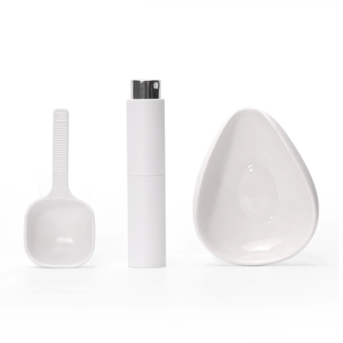 Leeseph Coffee Bean Dosing Cup and Spoon Set, Ceramic Dosing Vessel Measuring Tray Kit for Coffee or Tea,  Espresso Accessories