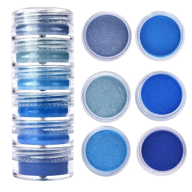 Crystal Clear Epoxy Resin Kit & 6 Colors Mica Powder, Bubble Free AB Glue for DIY Jewelry Making, Nail Art,Soap & Casting Crafts