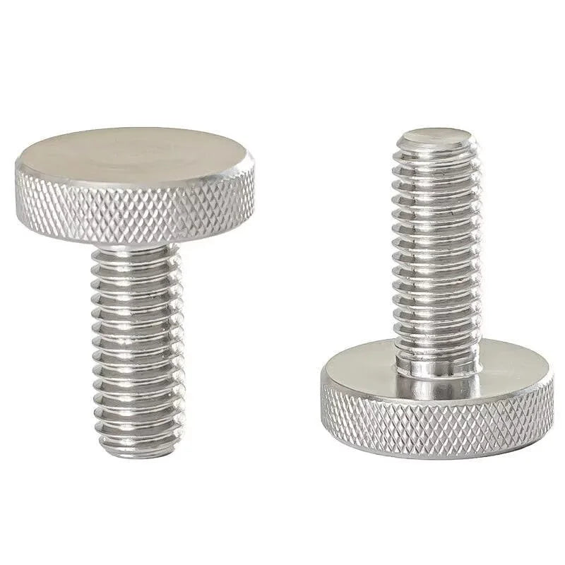 Decorative Thumb Screw Adjusting Bolt M3 M4 M5 M6 M8 M10 GB835 304 Stainless Steel Knurl Flat Big Round Head Hand Tighten DIN653
