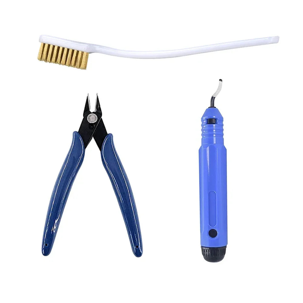 3D Printer Tool Kit Trimming Knife Scraper Cleaning Needle Tweezers Pliers Scraper Basic Deburring Tools Kit DIY 3D Printer Part