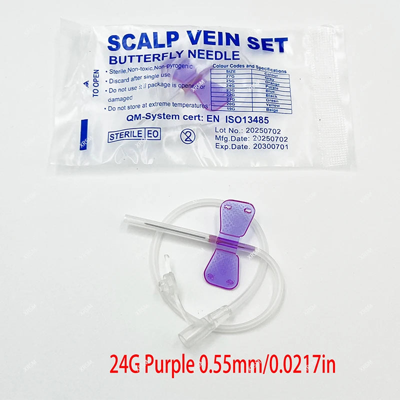 50 Pieces/Disposable Straight Mouth Butterfly Infusion Needle Double Wing Infusion Needle Pet Care Room Animal