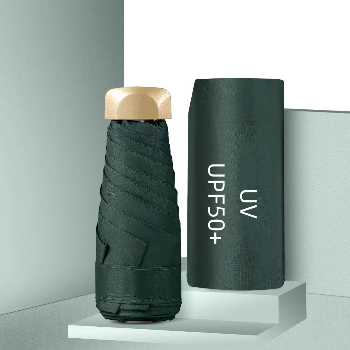 Umbrella for Both Sunny Rainy Days Off Mini Portable UV Protection Folding Sun Rain Shield Compact Capsule UPF50+Travel Umbrella