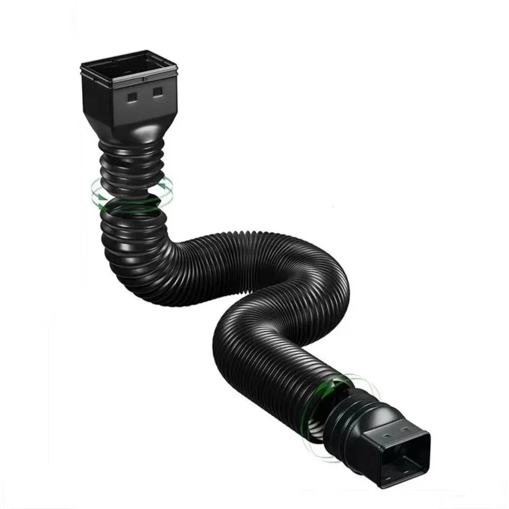 Retractable Rain Gutter Downspout Extensions Rainwater Drainage Adjustable Drain Downspout Extender with Screws