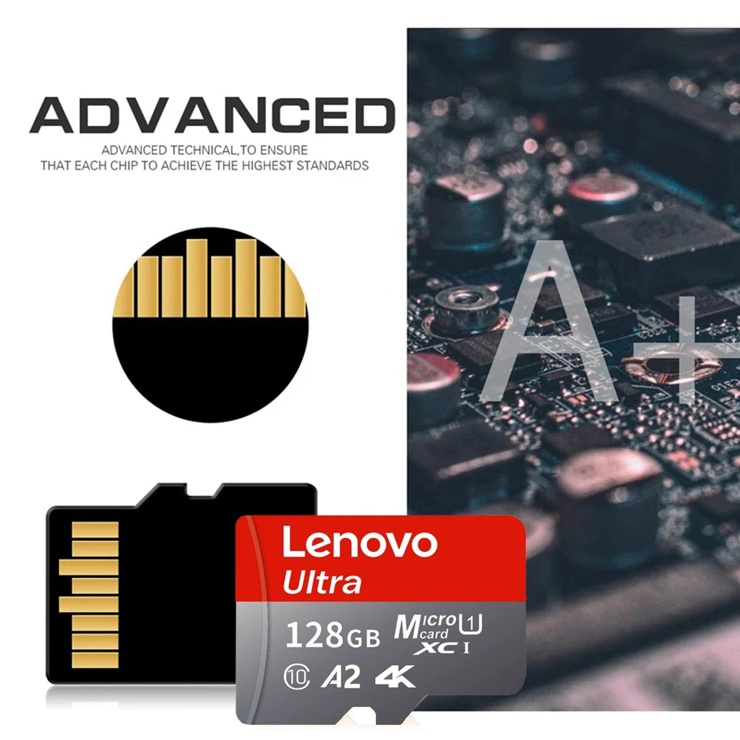 Lenovo Hot Sale Memory Card Class10 High Capacity U3 V30 Micro SD Card Multiple Sizes For Computer/Monitoring/Phone/Camera