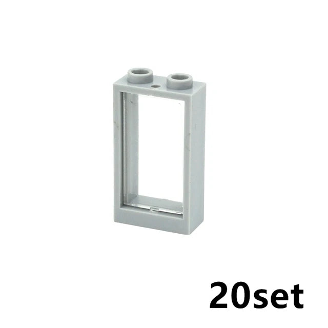 City Window Building Blocks MOC House Door Frame Glass Bricks Parts Compatible 60594  60616 60621 60596 MOC Educational Parts Fo