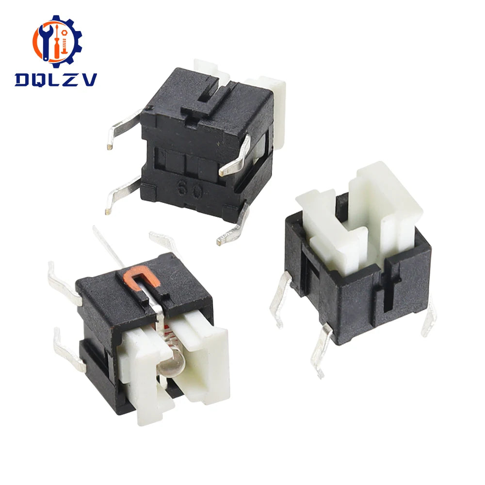 5/10Pcs 6*6mm Through Hole Micro Push Button Tactile Momentary Switch With LED Green Yellow Red White Blue 6*6 6X6