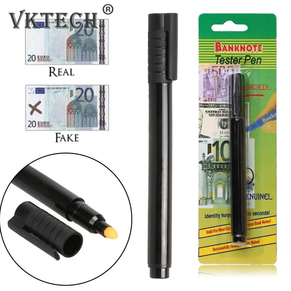 1/2Pcs Portable Money Checker Pen Fake Banknote Marker Ink Currency Tester Water-based Checking Marker Counterfeit Detector