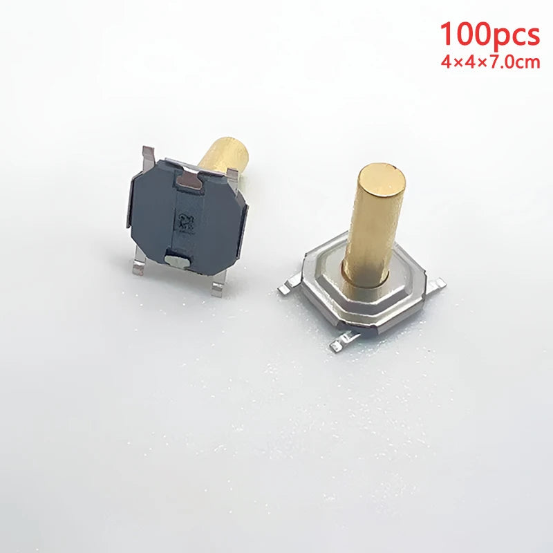 100pcs Tactile Switches 5.2x5.2 Smd Push Button 4*4*1.5mm/1.6/1.7/1.8/1.9/2/2.5/3/3.5/4/4.5/5/6/7/8/9 12V Copper Head Self-reset