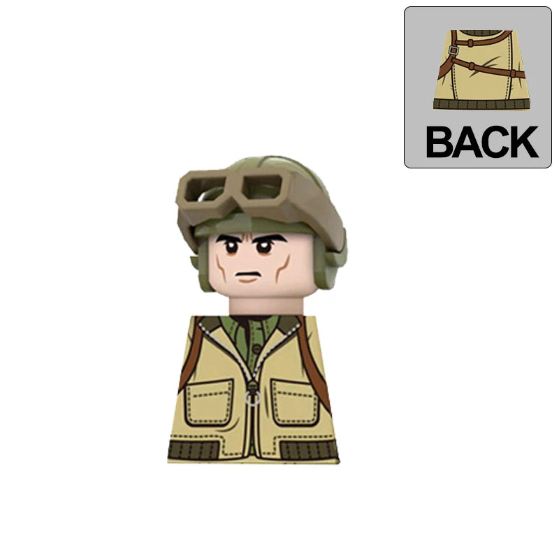 Military US Army Soviet Figures Soldiers MOC Building Blocks Medic Sniper Rifle Bunijon Hat Helmets Children's Toy Gift B145