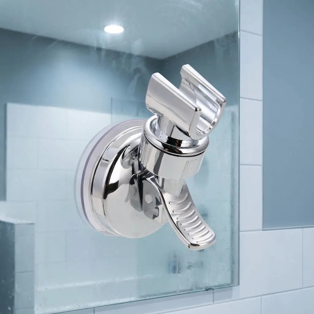 Adjustable Shower Rack Strong Vacuum Suction Cup Handheld Shower Head Wall Mount Holder Rotating Bathroom Shower Base
