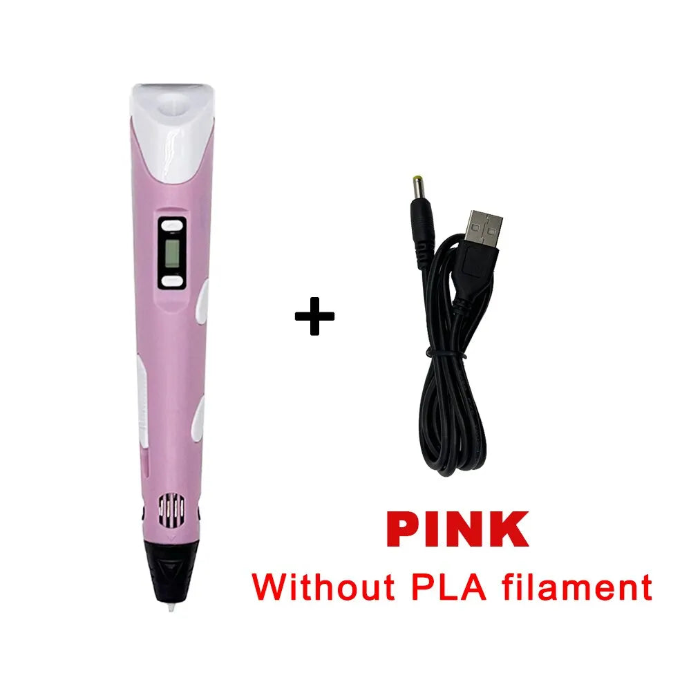 3D Printing Pen DIY Three-dimensional Painting Children Toys Fun Camouflage With LCD Screen Compatible PLA Filament Toys Gift