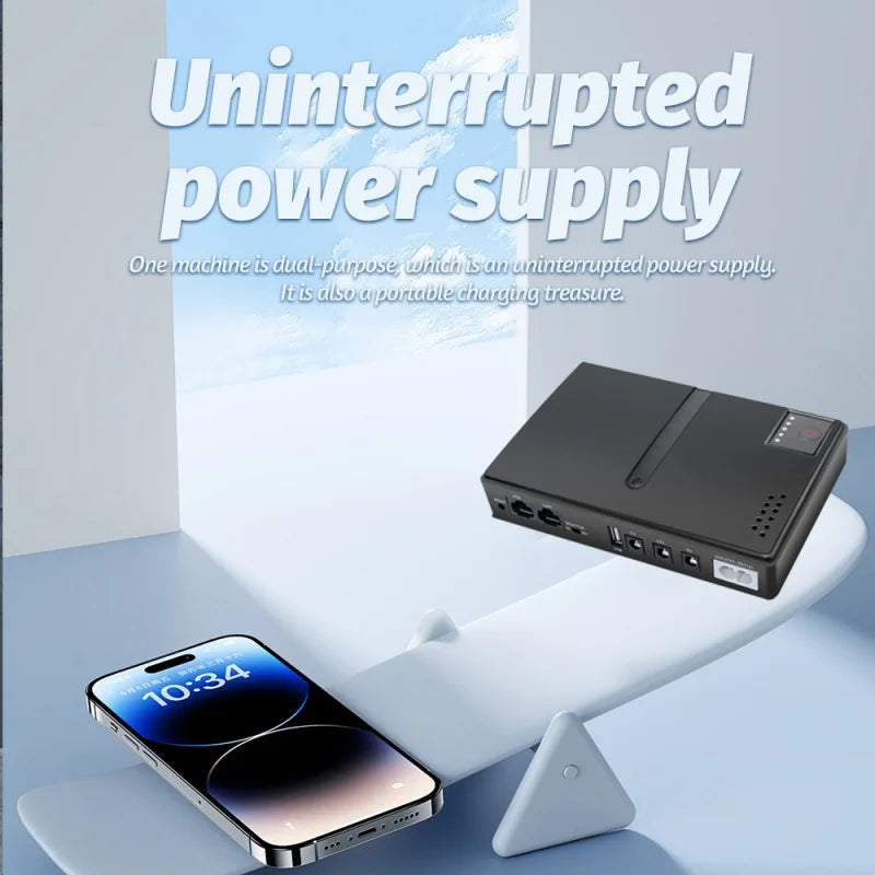 18W DC1018L Mini UPS Backup Power Supply AC220-265V 5/9/12V Output Uninterruptible Charger For Router Optical Cat Monitor Mobile