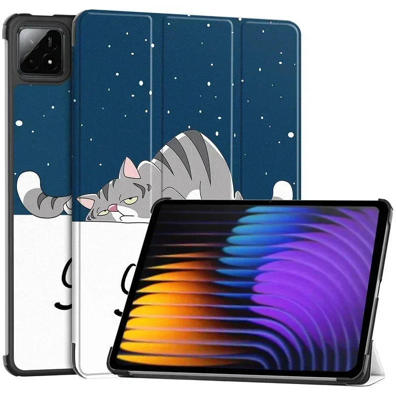 For Xiaomi Pad 7 Case 11.2 inch Tri-Folding Flip Stand Case Funda For Xiaomi Pad 7 Pro Mi Pad 7 2024 with Auto Sleep Cover