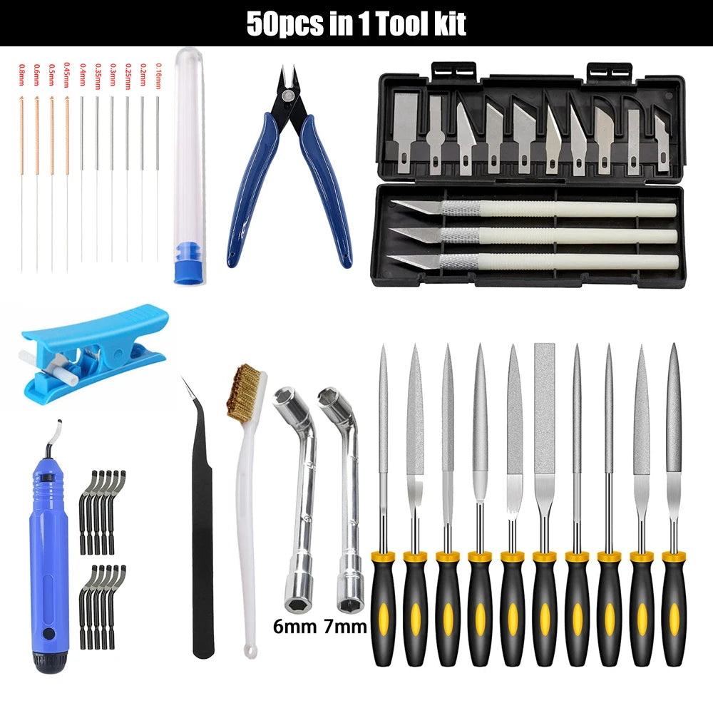 3D Print Tool Kit  Debur Tool, Cleaning, Finishing and Printing Tool,3D Print Accessories for Cleaning, Finishing and Cutting