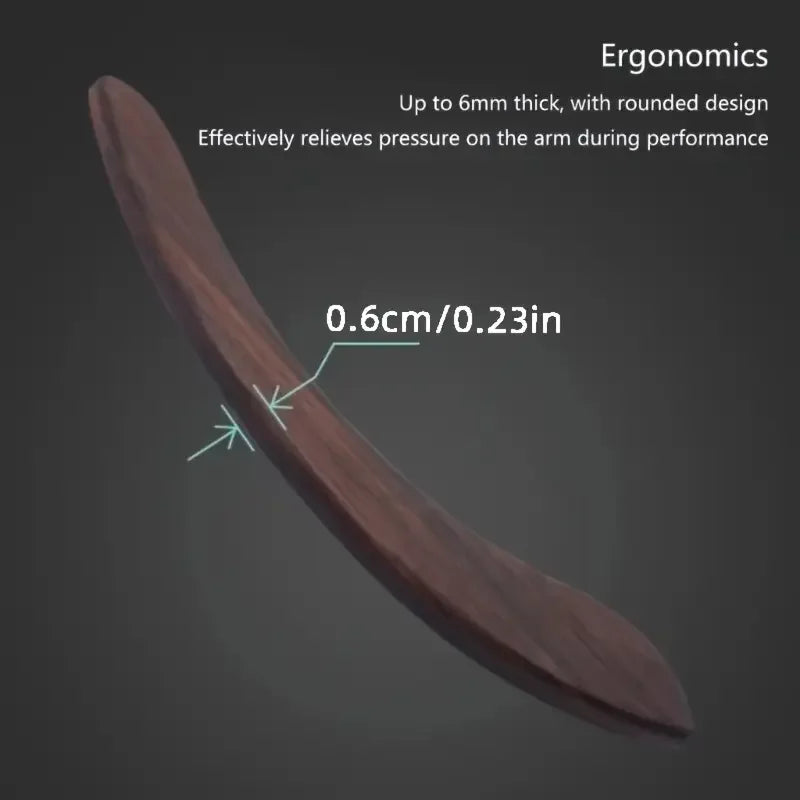 Wooden Guitar Armrest Ergonomic Hand Rest with Adhesive Protects Guitar Finish & Improves Tone for Acoustic/Classical Guitars