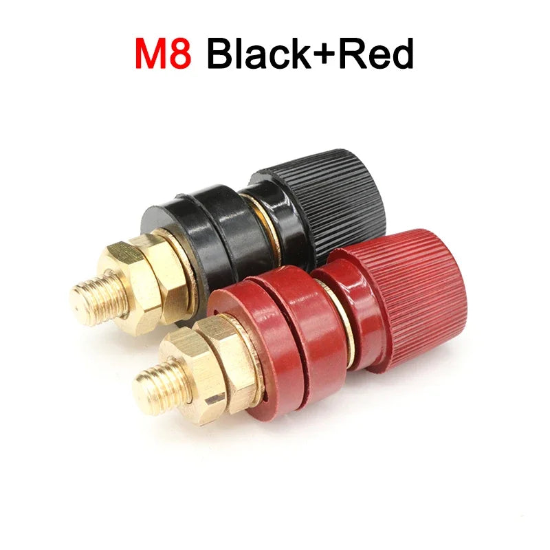 M5 M6 M8 M10 Wire Binding Post Thread Screw Black+Red Set Weld Inverter Clamp Power Supply Splice Connect Battery Terminal