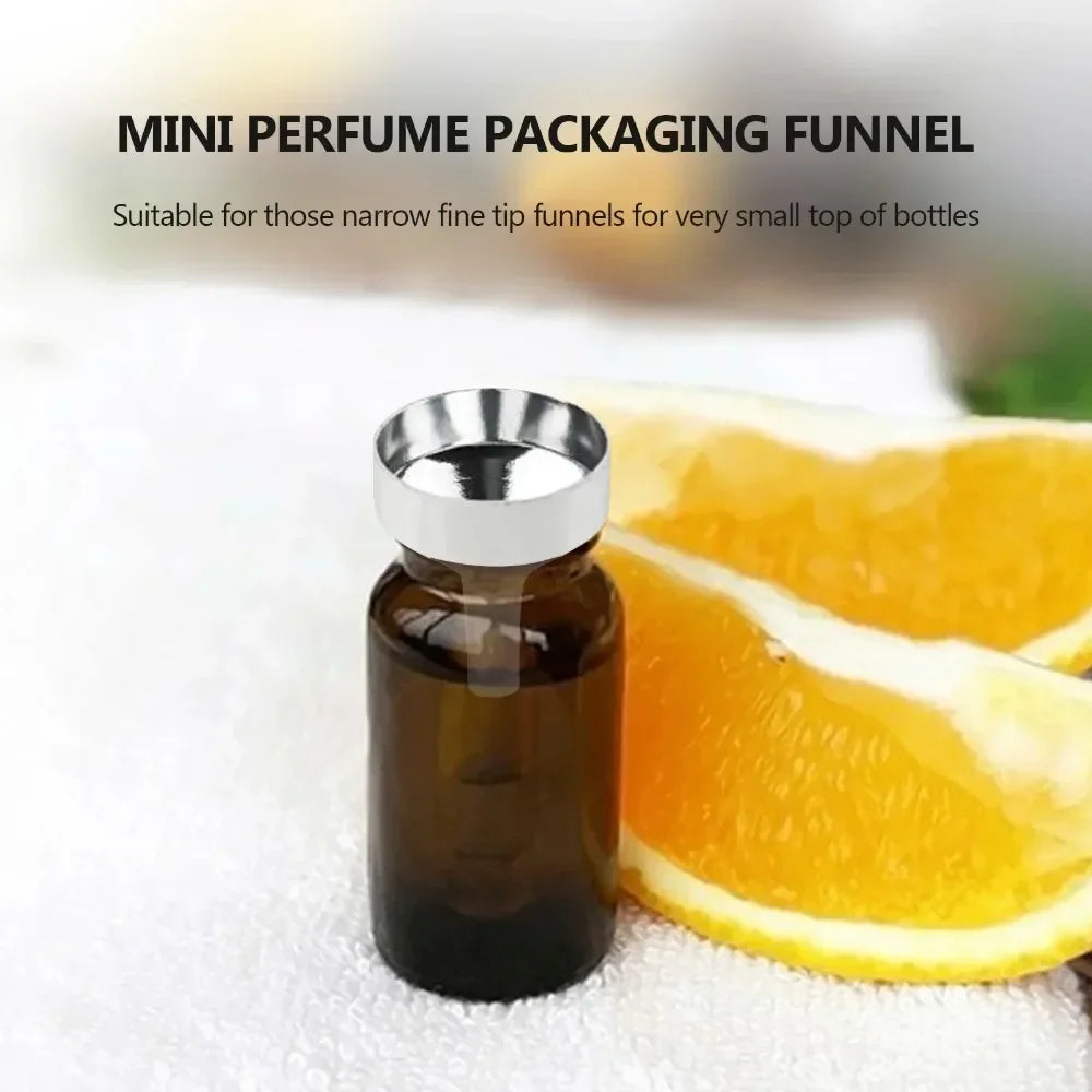 1/5/10Pcs/set Mini Small Funnel Aluminum Alloy Perfume Dispenser Liquid Dispensing Tool Toner Makeup Water Dispensing Tool