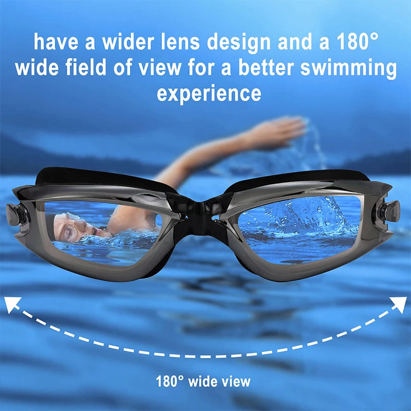 High Definition Swimming Goggles Adult Fashion Universal Silicone Waterproof Anti-fog Electroplating Swimming New Style