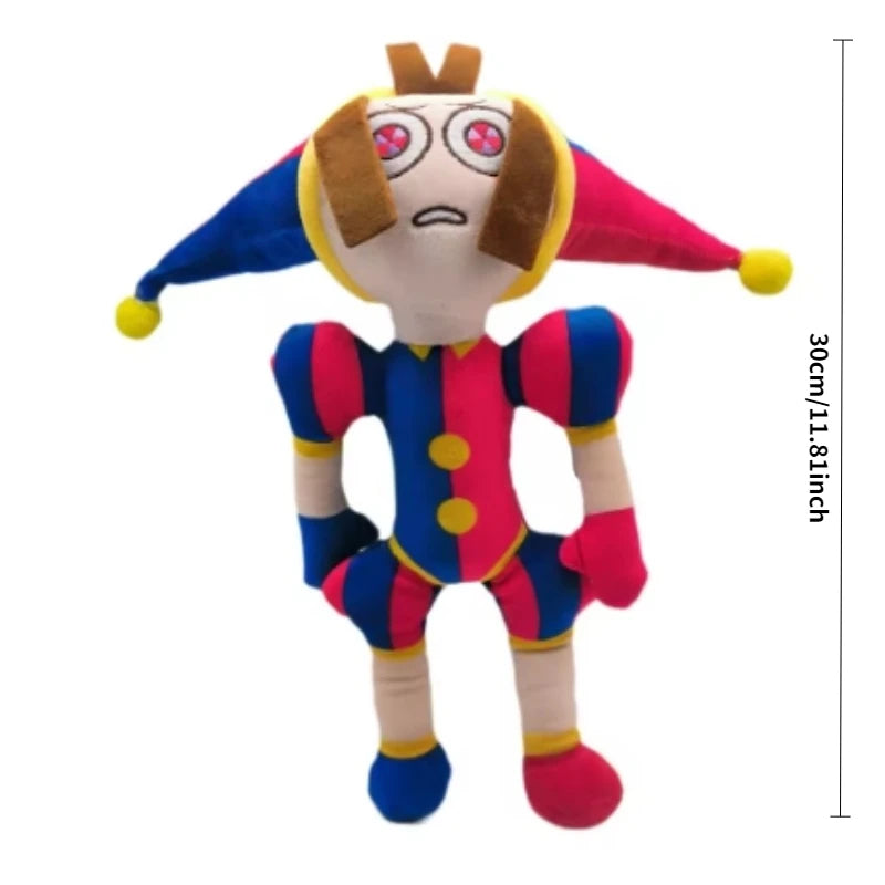 25CM Amazing Digital Doll Circus Maid Jax Plush Magical Rabbit Clown Cartoon Periphery Suitable Fans Home Collection Decoration