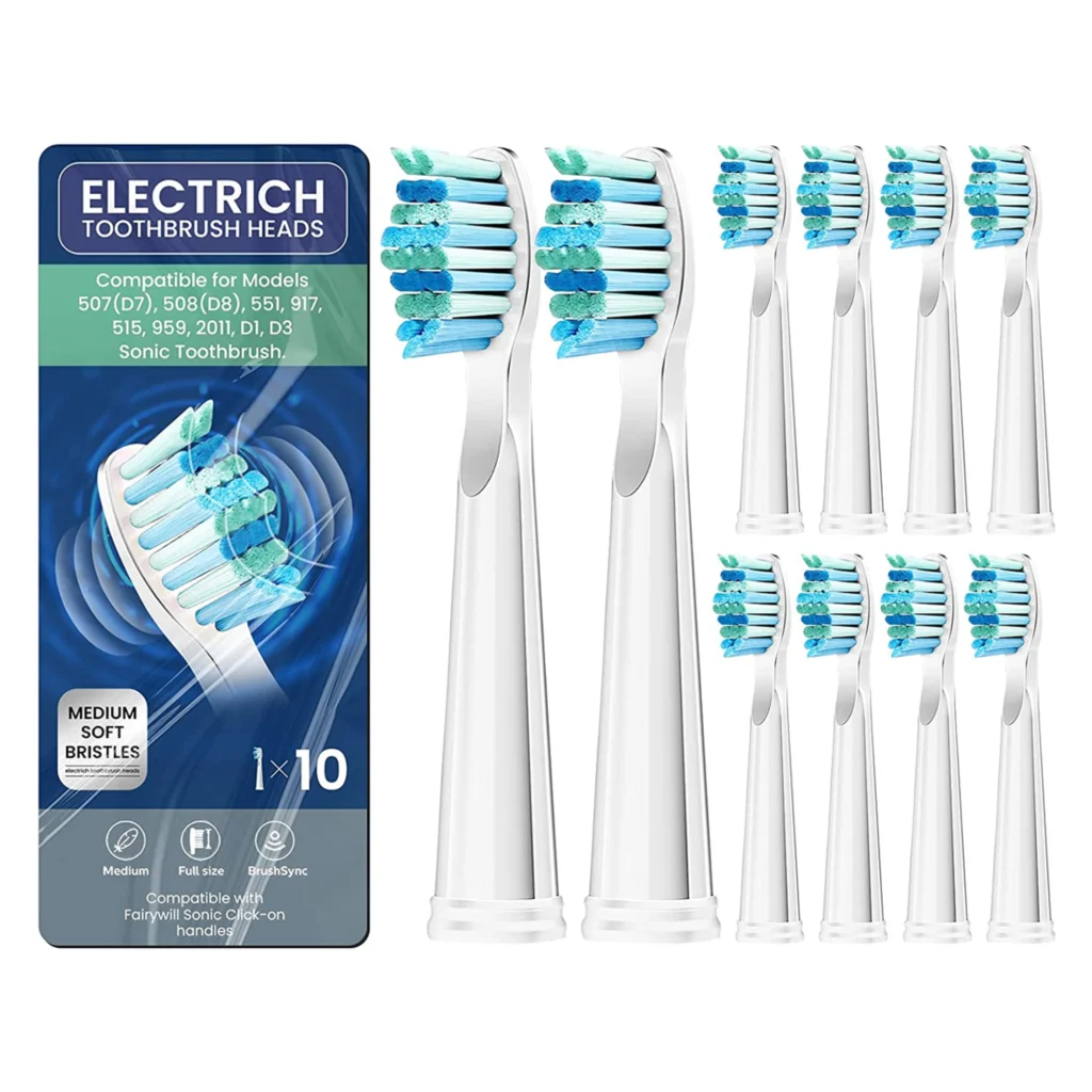 Toothbrush Replacement Heads Work For Fairywill Electric Toothbrush and Teeth Care Product Teeth White 5/10/20 Pcs