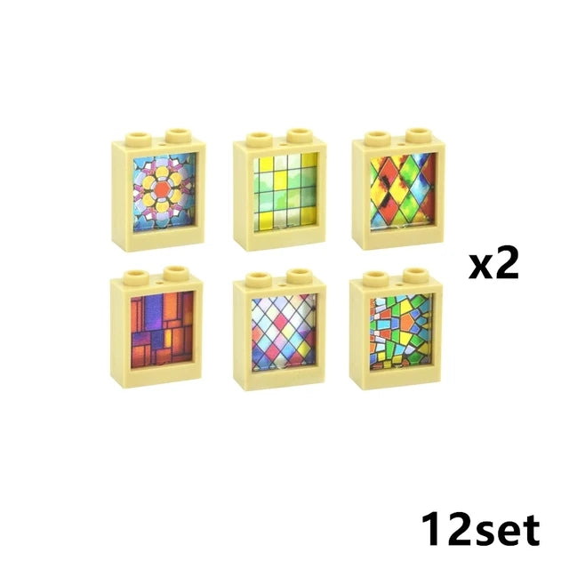 City Window Building Blocks MOC House Door Frame Glass Bricks Parts Compatible 60594  60616 60621 60596 MOC Educational Parts Fo