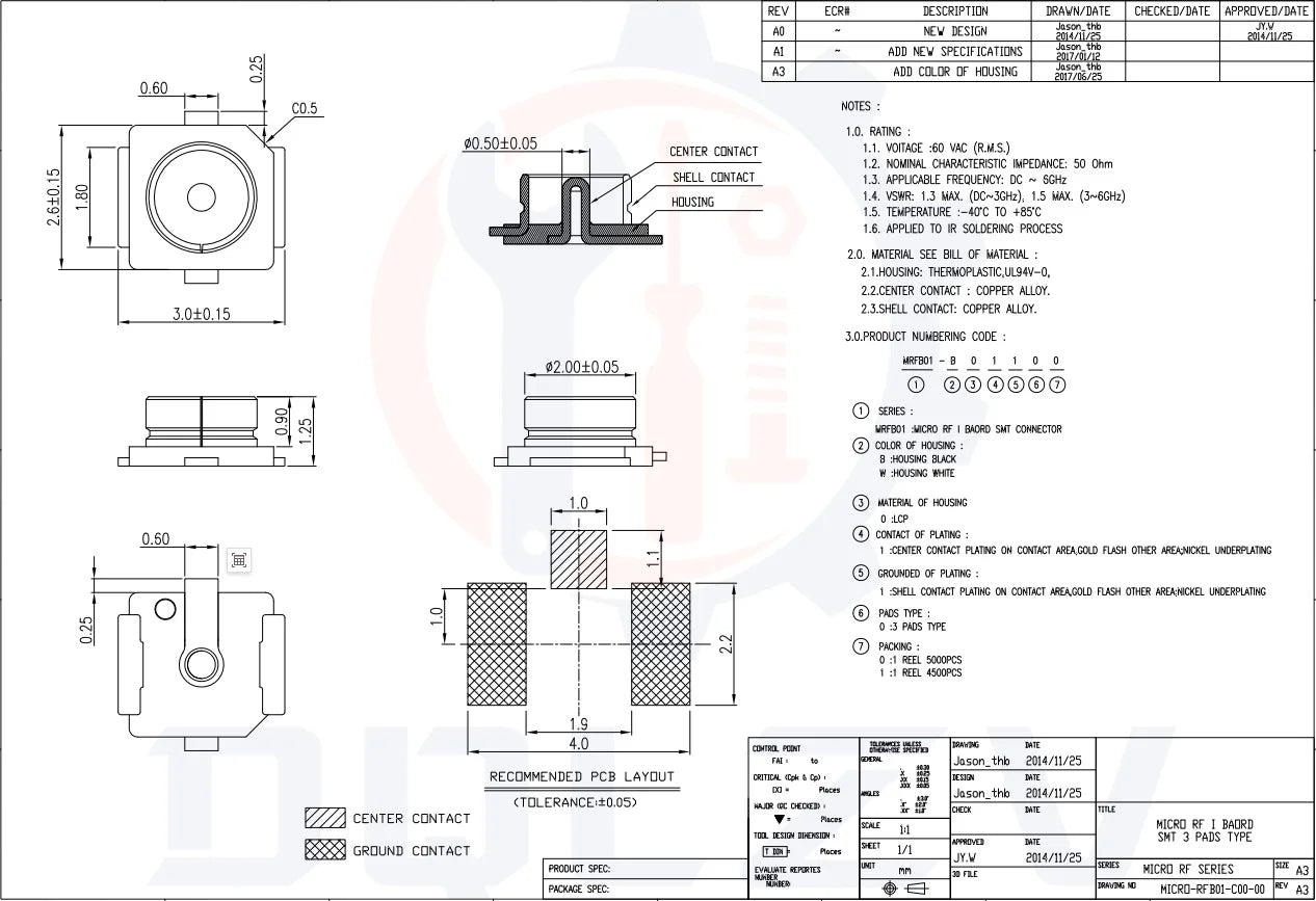 10/20/30PCS High Quality UFL Seat Connector U.FL-R-SMT RF Coaxial Connectors Antenna 20279-001E