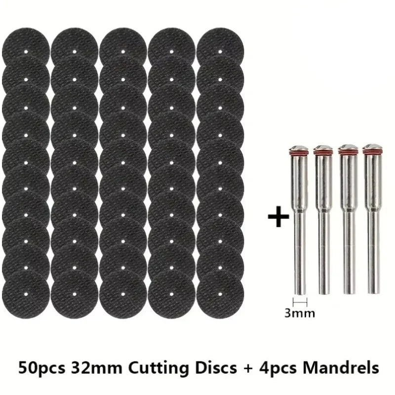 32mm Abrasive Cutting Discs with Mandrels: Grinding Wheels for  Accesories & Metal Cutting Rotary Tool Saw Blade