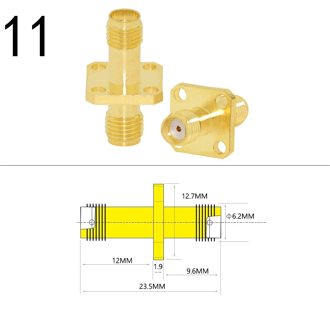 1PC SMA Male/ Female RF Coax Connector Panel Mount Flange Chassis Solder Post Wire Terminal Adapter Goldplated Wholesale Price