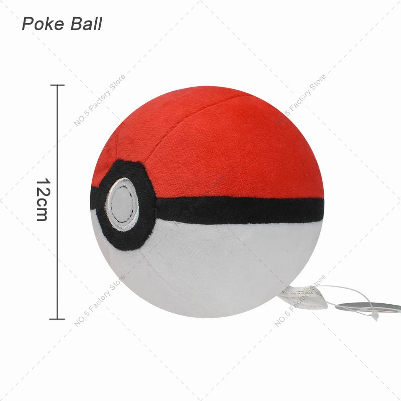 9Styles Pokemon Plush Pokeball Stuffed Toy Master Ball Poke Ball Great Ball Beast Ball Dusk Ball Hisuian Ultra Ball Peluche Doll