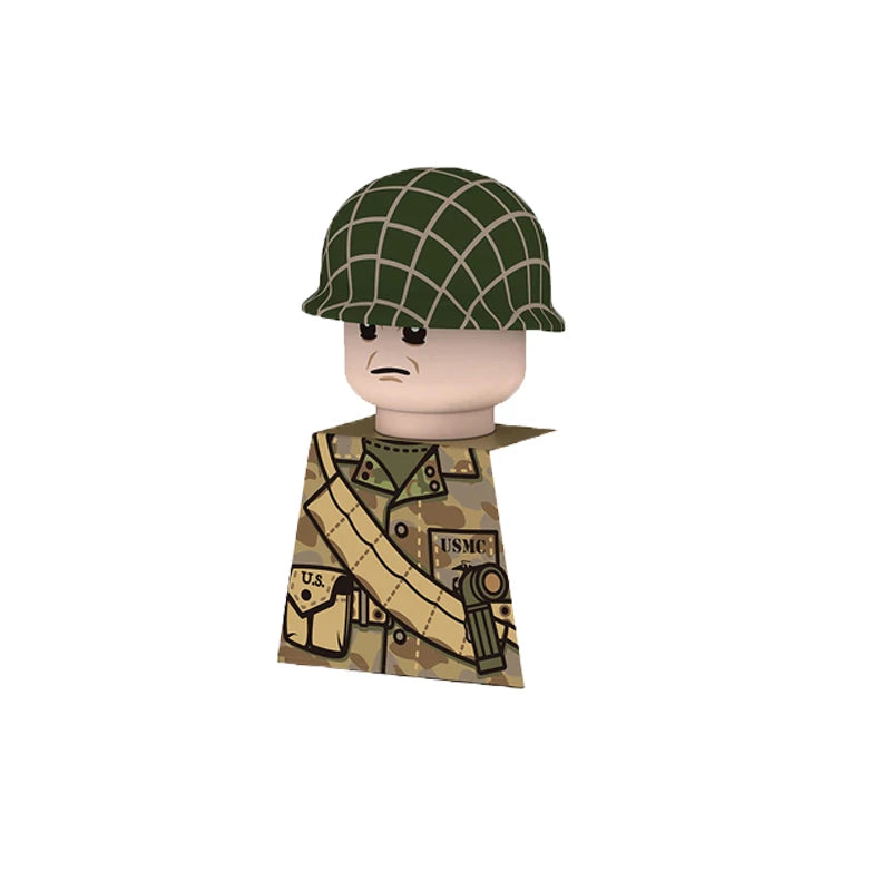 Military US Army Soviet Figures Soldiers MOC Building Blocks Medic Sniper Rifle Bunijon Hat Helmets Children's Toy Gift B145