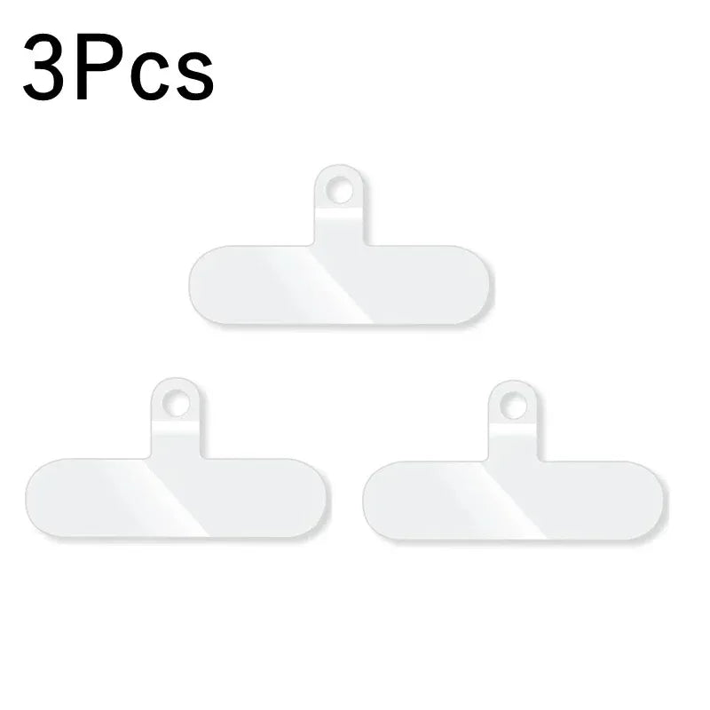 1/3/5Pcs Transparent Mobile Phone Anti-lost Lanyard Card Gasket Universal Detachable Phone Hanging Cord Strap Patch Tether Pad