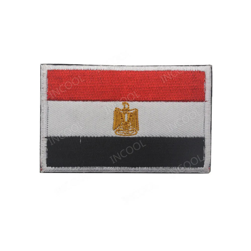 South Africa Egypt Kenya Algeria Nigeria Angola Ghana Morocco Senegal Algeria Flag Embroidered Patches Appliqued Patch For Cap