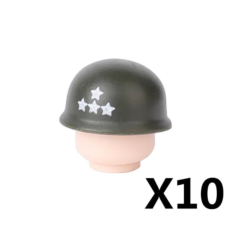 Military US Army Soviet Figures Soldiers MOC Building Blocks Medic Sniper Rifle Bunijon Hat Helmets Children's Toy Gift B145