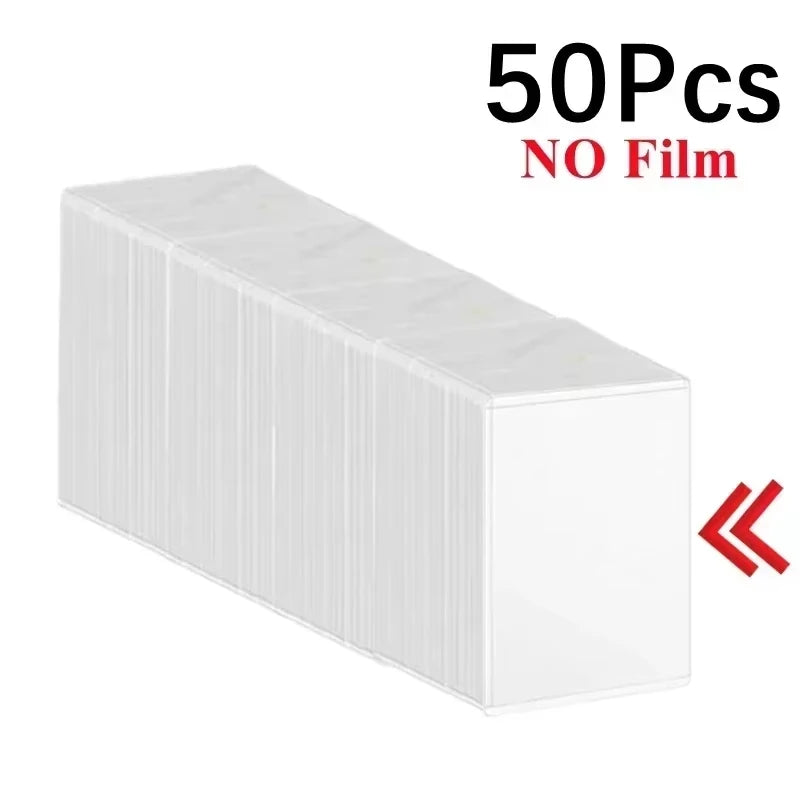 1/25/50 transparent Korean Kpop card sleeves with protective film, transparent card sleeves for idol photos, game card sleeves