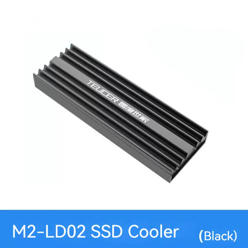 TEUCER M.2 SSD NVMe Heat Sink M2 2280 Solid State Hard Disk Aluminum Heatsink Gasket with Silicone Thermal Pad PC Accessories