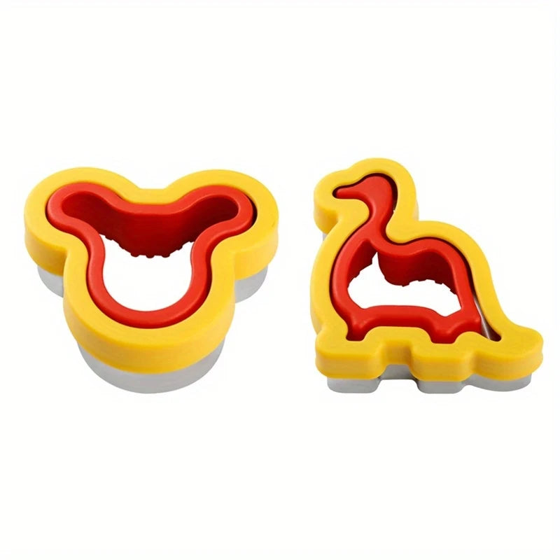 1/2/3/4/5/6pcs Stainless Steel Cookie Cutters Set - Animal & Heart Shapes for DIY Baking, Bread, Sandwich, Gift for Kids