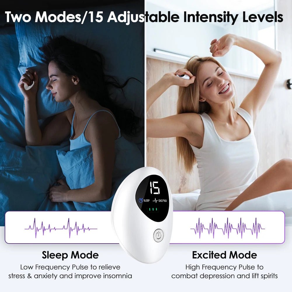 New Sleep Aids Relieve Insomnia Handheld Hypnosis Device CES Mental Stress Anxiety Depression Eliminat Relax Brain Fast Sleeping