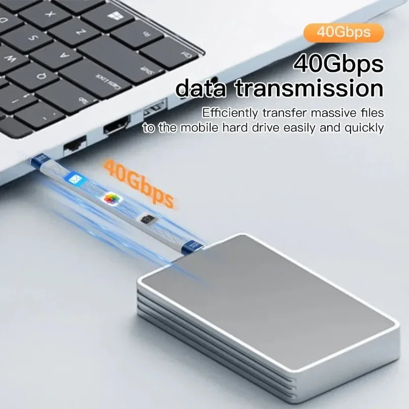 Flat Cable Short USB C to USB C 240W Fast Charge 40Gbps 8K Video FPC Flat Slim Flexible For MacBook Steam Deck Monitor Extension