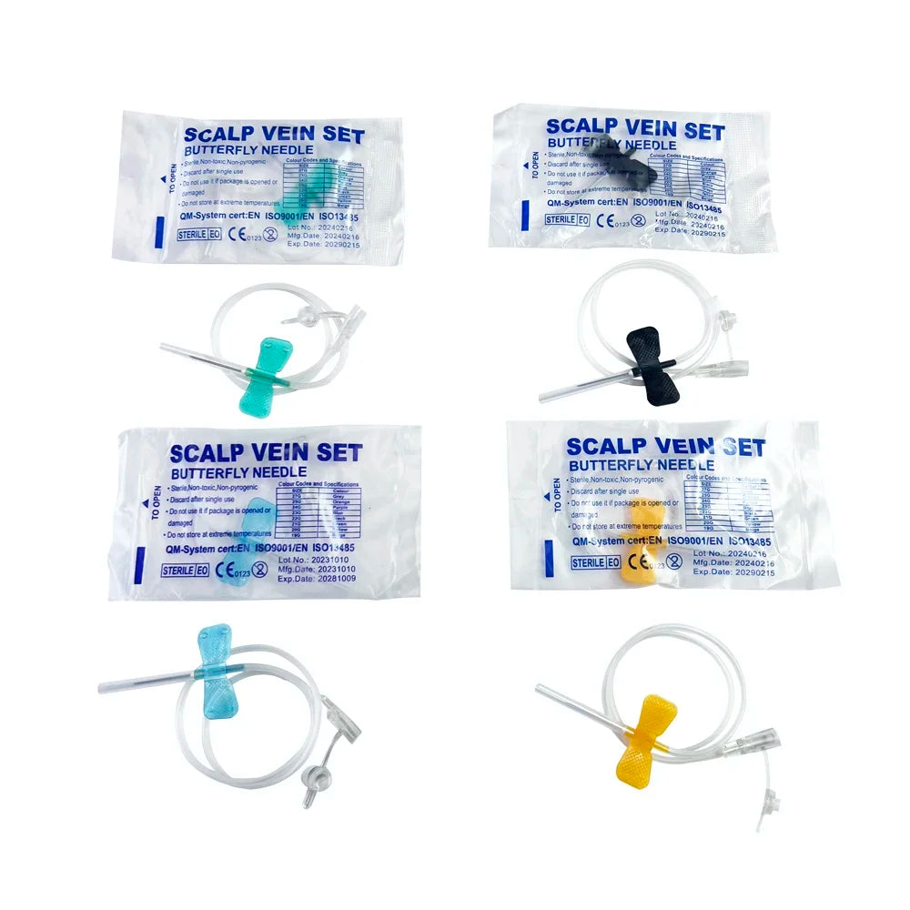 50 Pieces/Disposable Straight Mouth Butterfly Infusion Needle Double Wing Infusion Needle Pet Care Room Animal