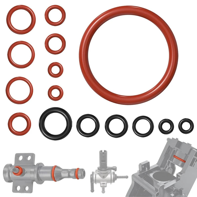 15pcs O-Ring Seal Kit Silicone Gasket For Saeco Gaggia Spidem Coffee Machine Brewing Group Spout Connector Kitchen Accessories