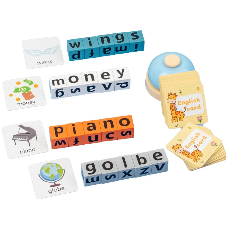 Educational toys for children to learn English vocabulary; early learning tools for English language development.