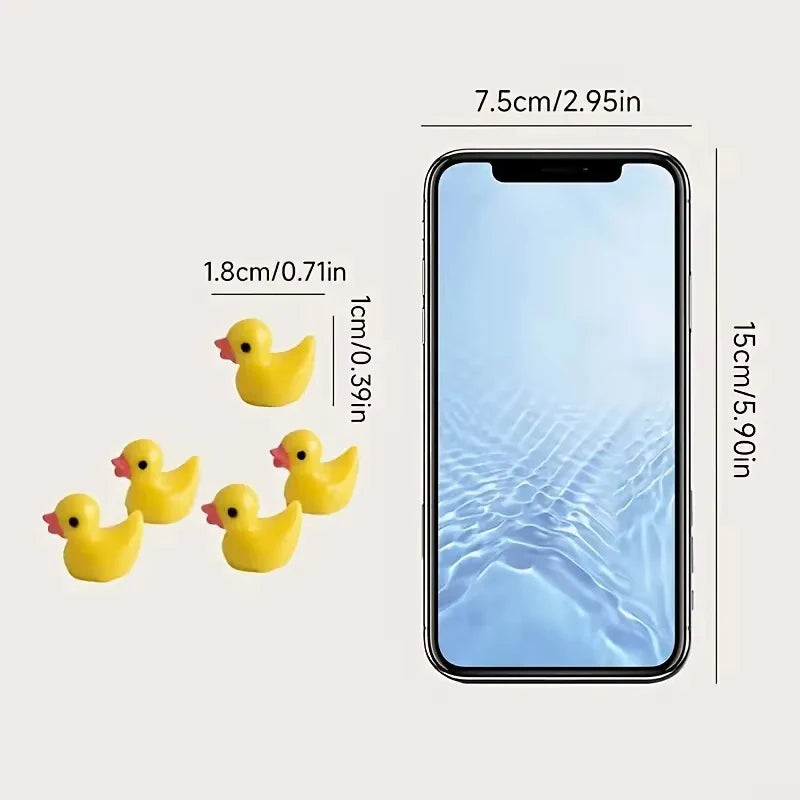 100/200Pc/set Mini Resin Ducks Tiny Duck Miniature Figures Bulk Little Duck Charms for Party, DIY Micro Landscape Decorations