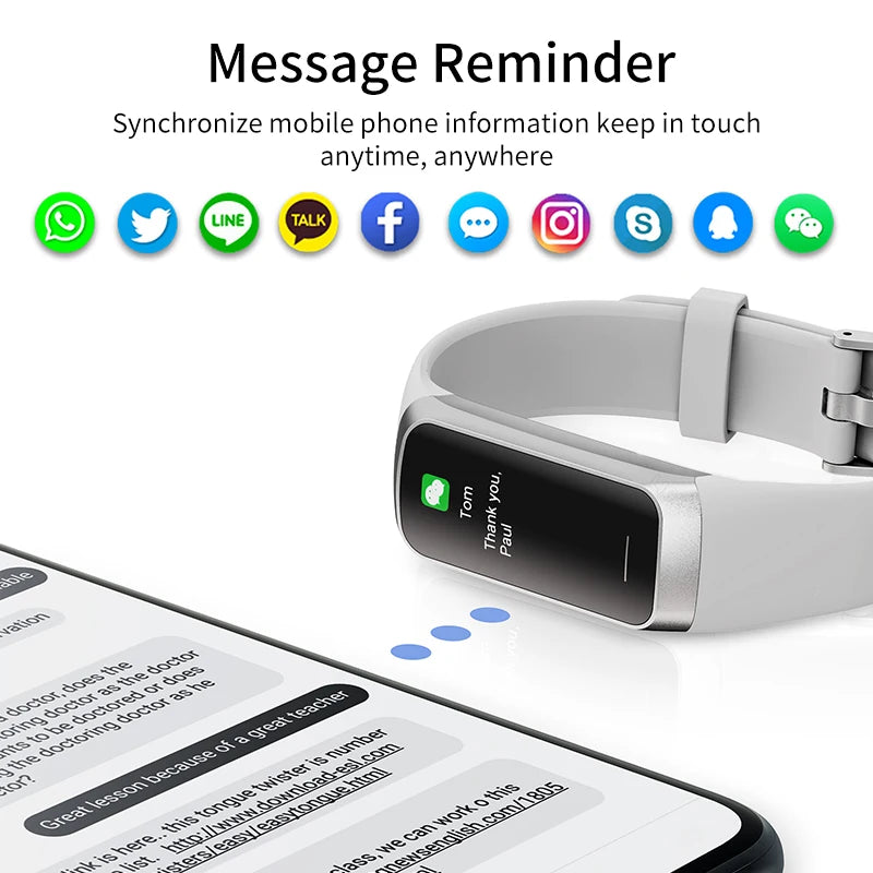 LIGE Amoled Smart Watch Men 2025 Smart Band Women Heart Rate Blood Smartwartch Waterproof Smart Bracelet Sport Fitness Tracker