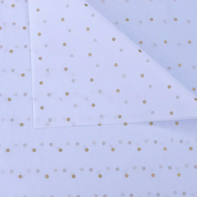 10 Sheets/lot 50*70 Cm Gift Wrapping Paper DIY Handmade Craft Star Love Dot Pattern Tissue Paper  Floral Packaging Material