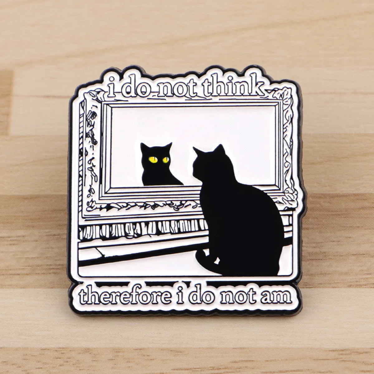 Starry Night Cat Silhouette Brooch - Van Gogh Style Art Enamel Pin Badge Fashion Jewelry Gifts