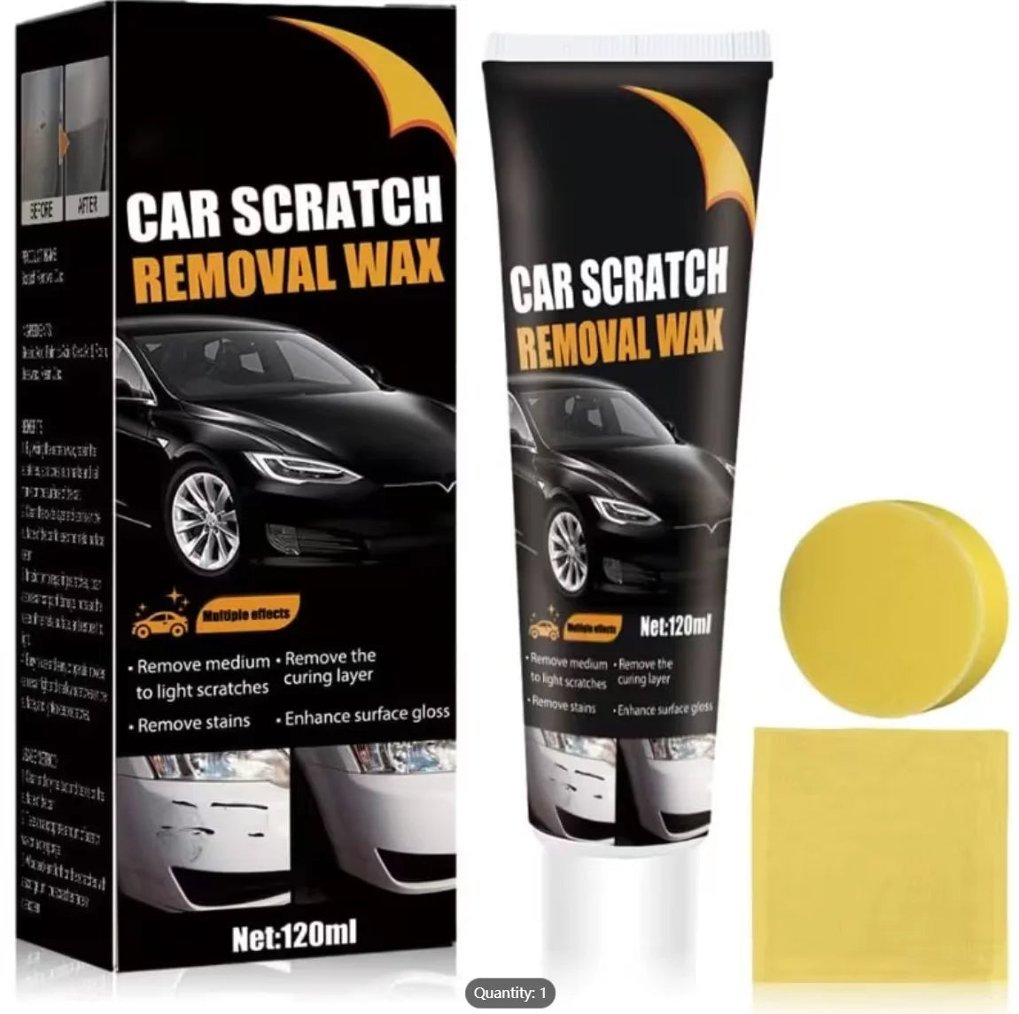 Car Scratch Repair Paste Car scratch repair paste with cloth and sponge Car wax for polishing and repairing paint scratches Deep