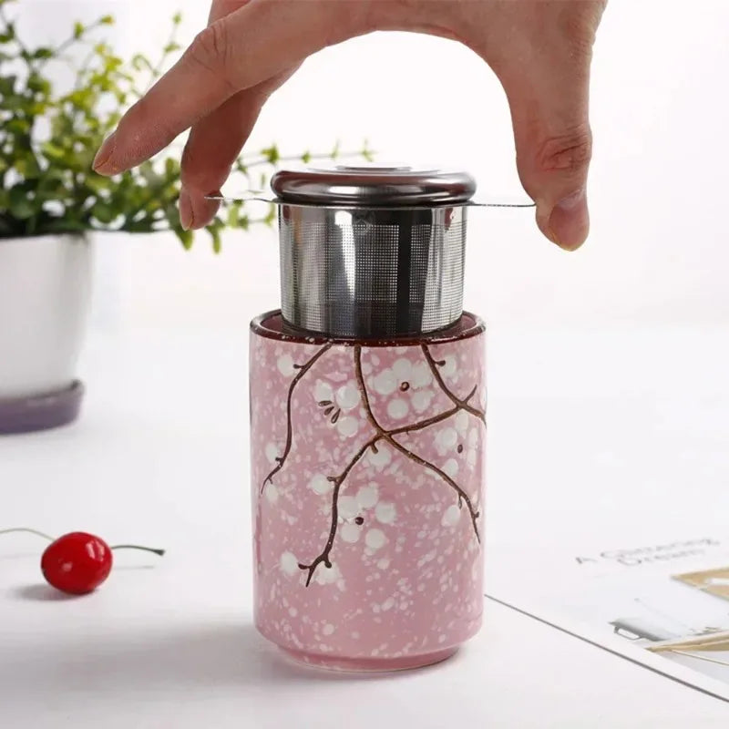 Binaural Net Stainless Steel Mesh Tea Maker with Lid Filter Coffee Filter Basket Tea Filter Be Reusable Strainer Tea Accessories