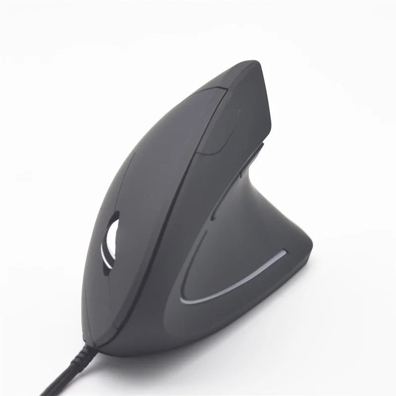 Ergonomic Right Hand Vertical RGB Wired Optical Mouse for PC Healthy Gaming