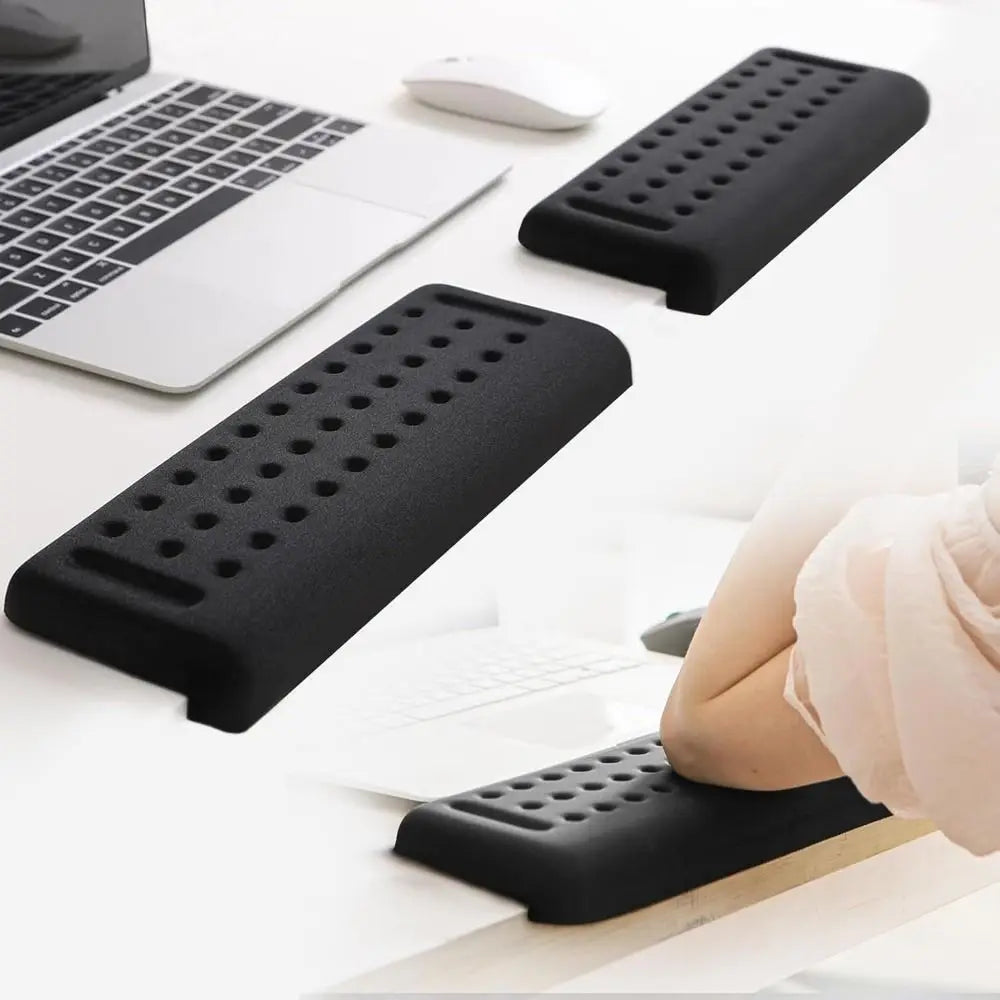 1Pc Ergonomic Desk Elbow Pad Black L-Shaped Non-slip Arm Cushions Non-slip Slow Rebound Keyboard Hand Rest Protection Rest